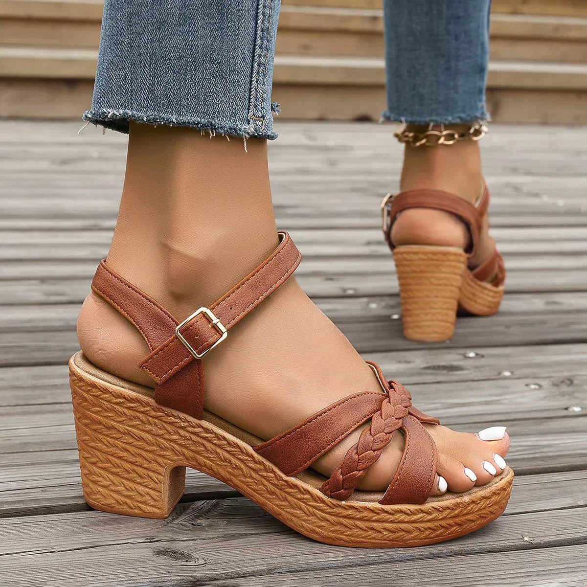 Solenza™| Orthopedic Mid Heel Sandals